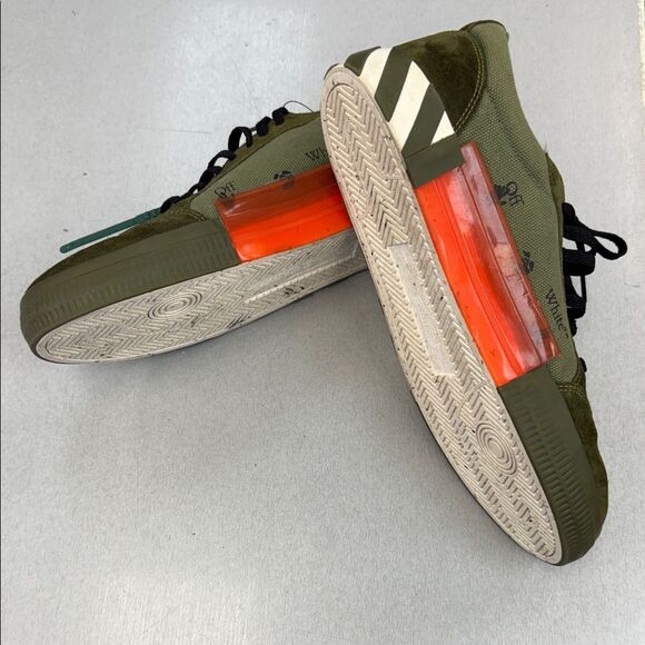Off-White Olive Green Men's Sneakers - Picture 2 of 7